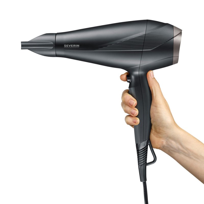 SEVERIN hair dryer HT 0167, black/silver, 1950-2300 watt, ion function